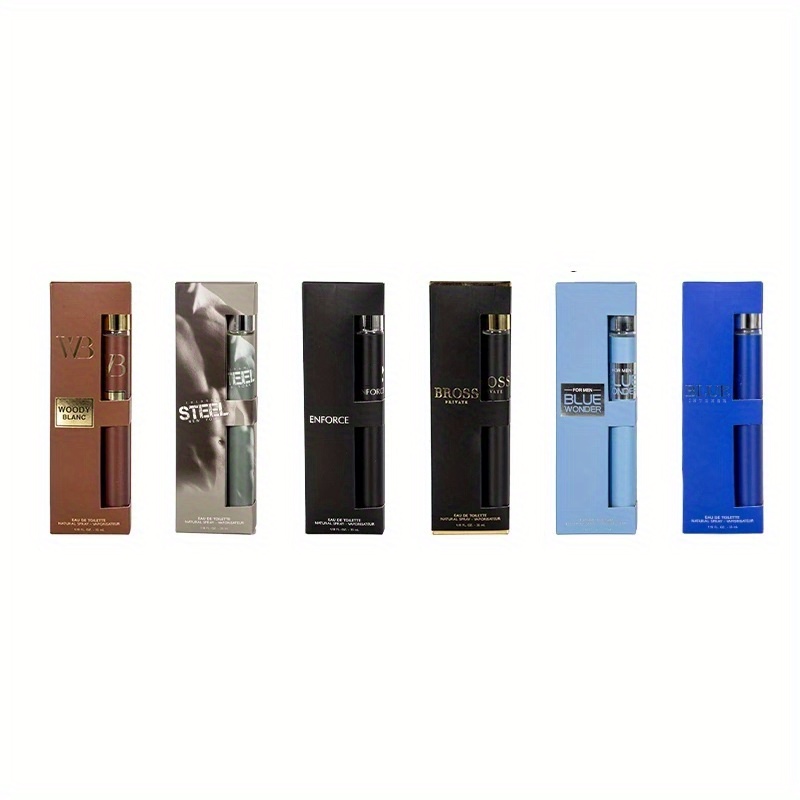 TEMU Men's Cologne 1.18oz Travel Perfume 35ml 6 Different Flavor In 1 Set