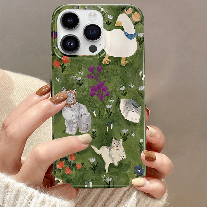 TEMU Étui de Téléphone : Motif de Dessin Animé Créatif et en Matériau de Film Coréen, Convient pour iPhone