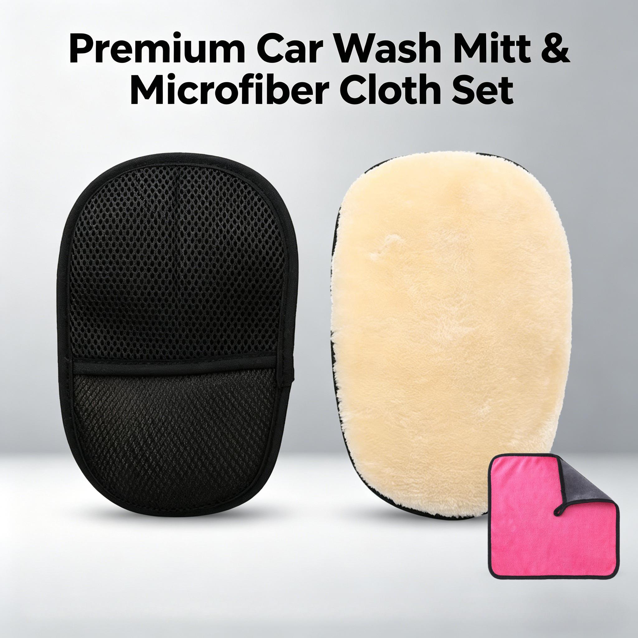 3pcs Set, (2pcs Soft Microfiber Car Cleaning Gloves And 1pc Car... product image 13