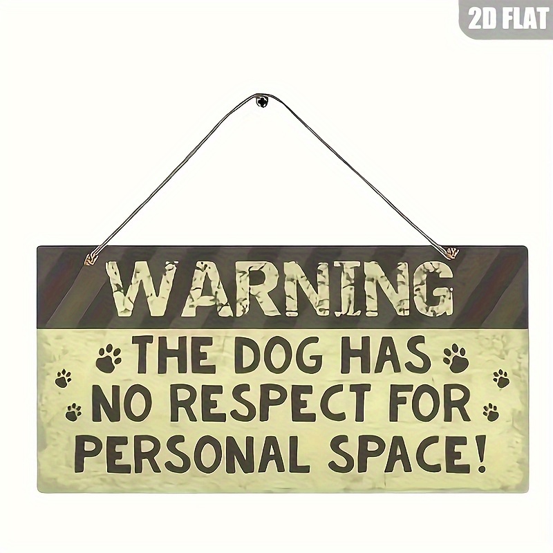 TEMU 2d Flat, 1pc Pet Store Warning Sign, Vintage Wooden Hanging Sign, Of Dogs And Private Areas, Suitable For Home Garden Wall Decoration, Perfect