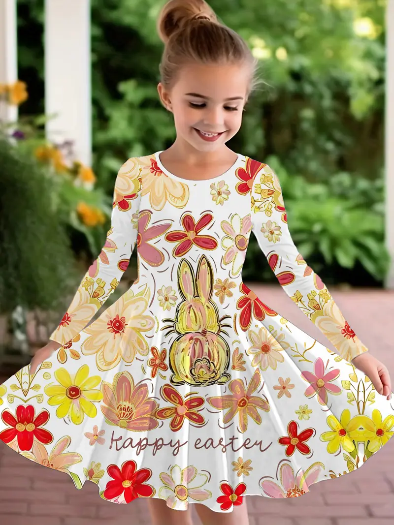toddler easter dress long sleeve Baby Girls Dress Long Sleeve Tutu Dress with Bow Elegant Layered Party Dress for Toddler Kids Little Girls Easter Dress Dresses for Girl Party Wedding