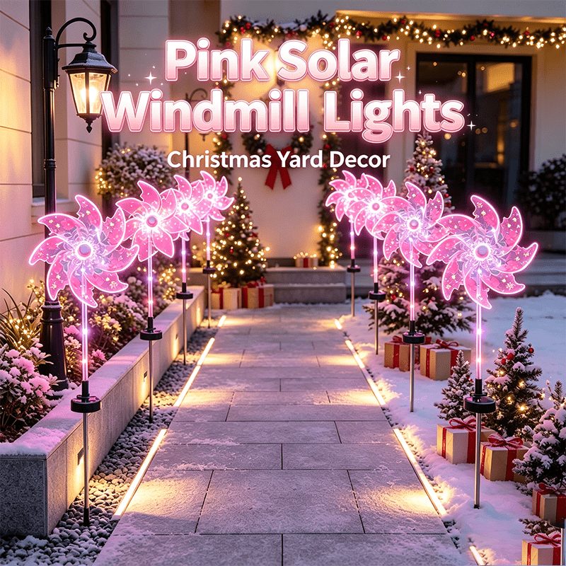 TEMU 2-pack Powered Windmill Stake Lights, Led Light- Spinners, Cartoon Garden Lights Halloween Outdoor Yard Decor