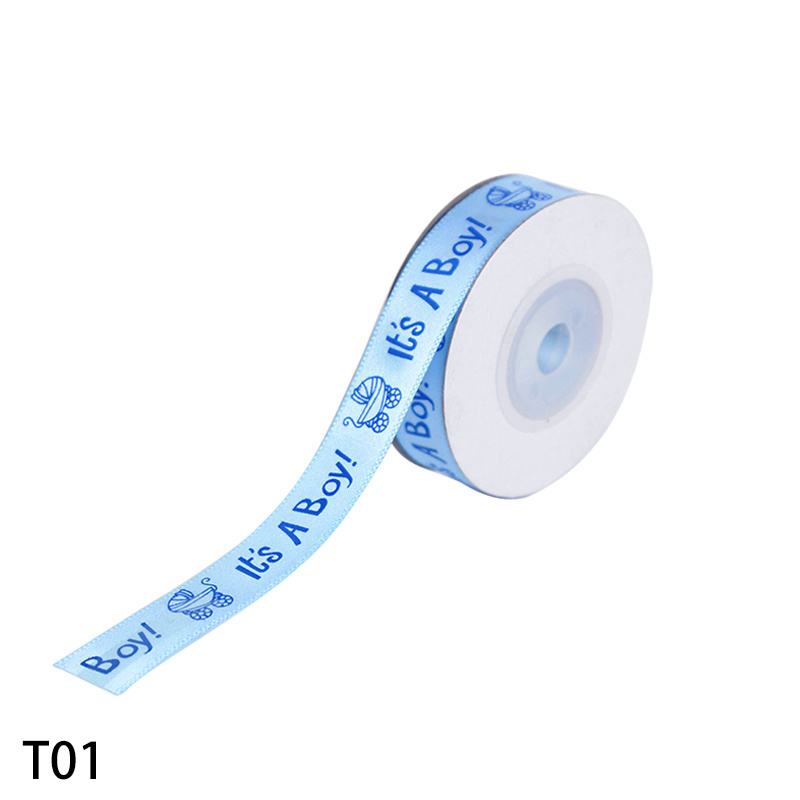 TEMU 10 Yard Bedrukt Lint DIY Cadeauverpakkingsbenodigdheden, Satijnen Lint voor Geslachtsonthulling, Babyshower, Feestdecoratie, Cadeauverpakking &