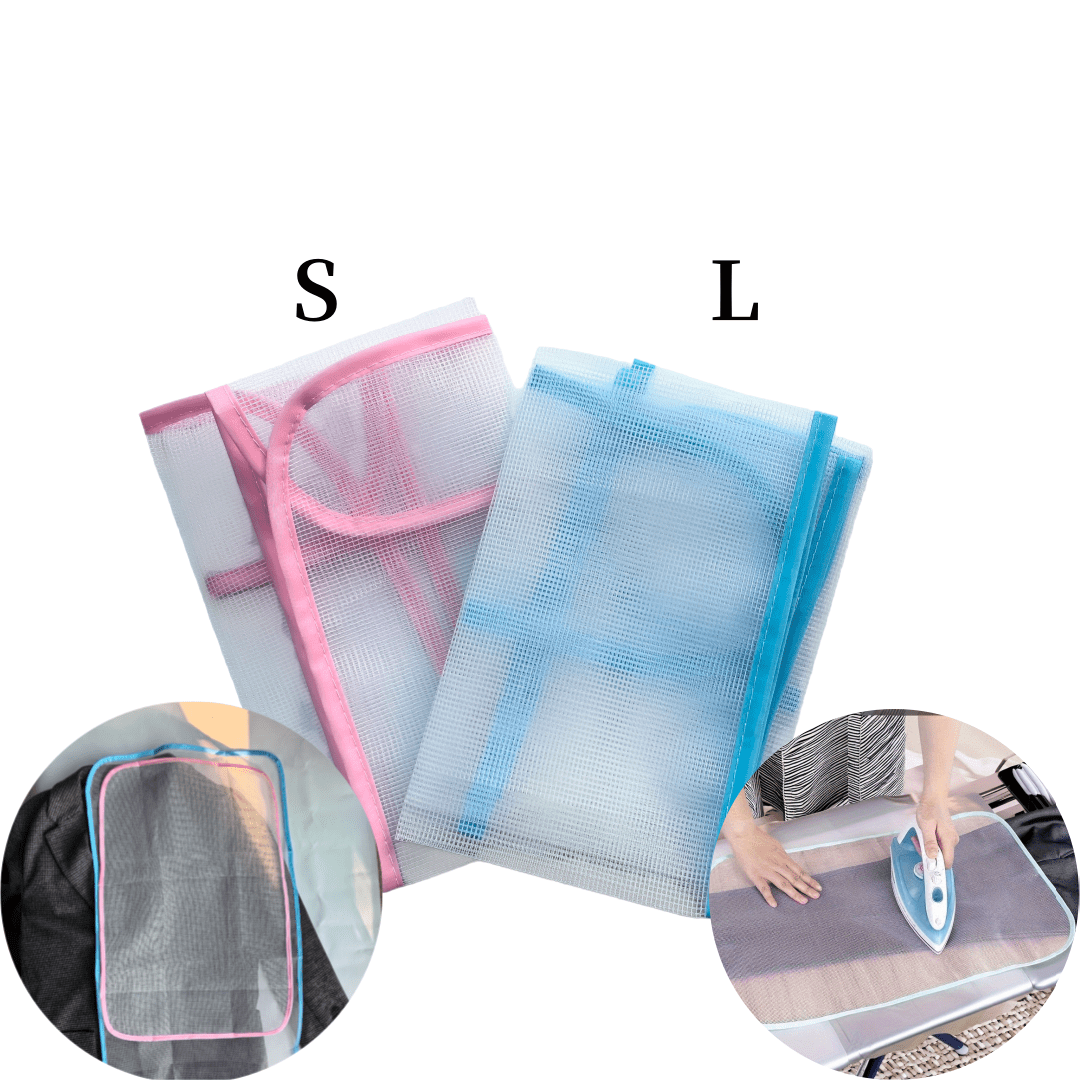 TEMU 2pcs Set (1 Large And 1 Small) Heat-resistant Ironing Mesh Pad - Random Color - Ironing Insulation Mesh Pad Ironing Protection Mesh Cloth Steam