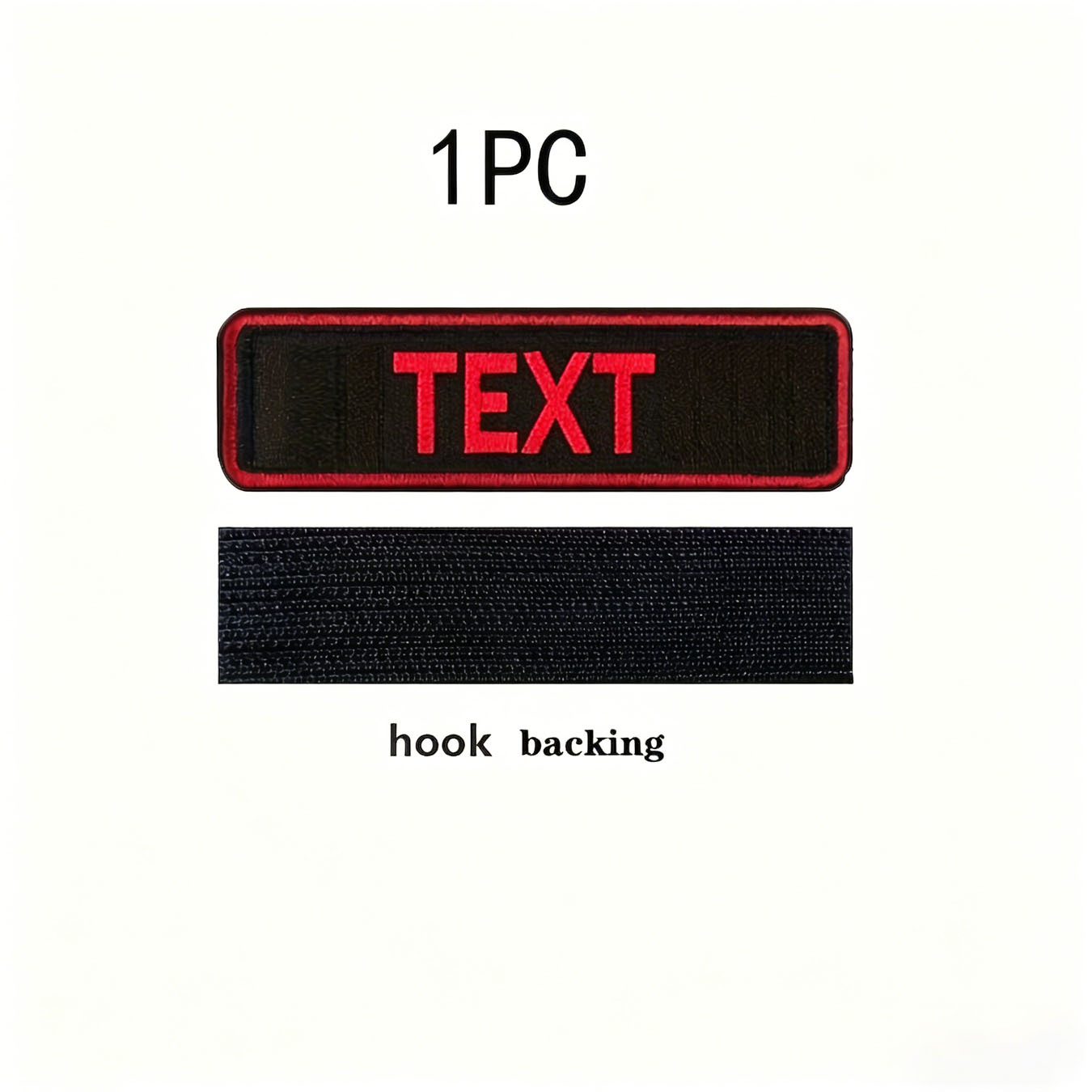 TEMU 10.16 X 2.54cm Custom Embroidered Name Badge, Personalized Text And Logo Patch, Durable Polyester Patch, Diy Customizable Embroidered Applique,