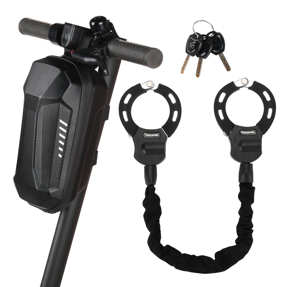 90cm Scooter Lock With A 7.5mm Diameter Chain Made Of Alloy Steel, Designed To Prevent Theft, With A Protective Carrying Bag Suitable For Bicycles, Electric Scooters, And Motorcycles