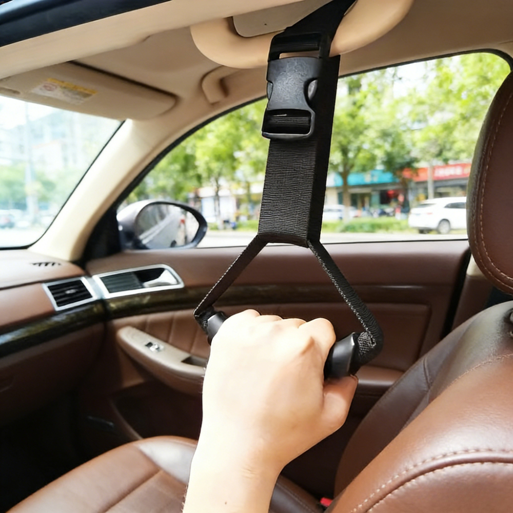 Adjustable Car Door Handle Support& Standing Aid| Ergonomic Nylon Grip, Heavy Duty Vehicle Entry/exit Door Support, Sturdy Base, , No Drilling Required, Type