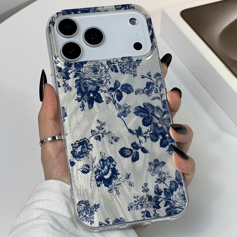 TEMU Чохол для телефону: Чохол з квітковим візерунком, підходить для iPhone 17, 17 Pro, 17 Pro Max, 16, 16 Plus, 16 Pro, 16 Pro Max, 15, 15 Plus, 15