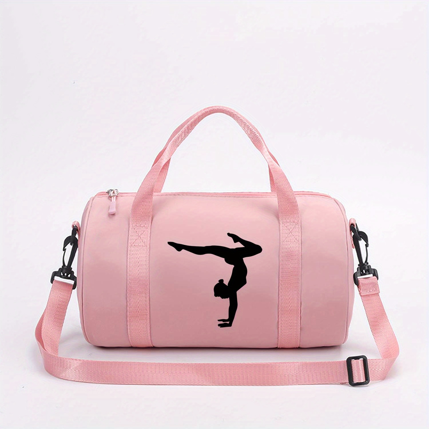 E-shop 1 Stück Gymnastik Messenger Bag mit Aufdruck, Tänzerin Tasche, Mini Handtasche, Runde Lange Umhängetasche, Lässige Outdoor Sporttasche,