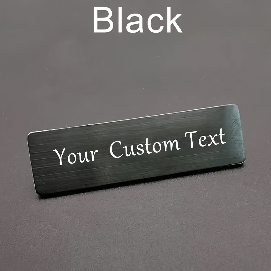 TEMU 1 Customizable Name Badge With Pin, Personalized Employee Id Tag, Design Your Own Flat Badge, Suitable For Business Name Tags In Work And Office