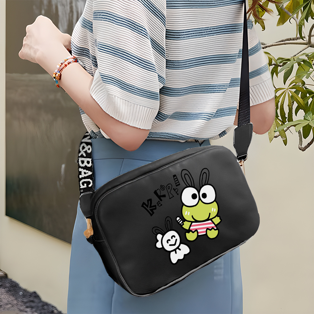 

1pc Keroppi Wide Shoulder Strap Small Square Bag, Suitable For Daily Use, Carnival, Music Festival, Party Holiday Gifts, Valentine's Day Gifts