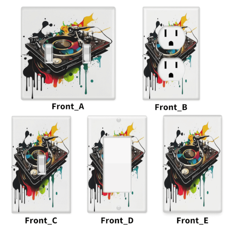 Music-Themed Decorative Switch Socket Cover Panel