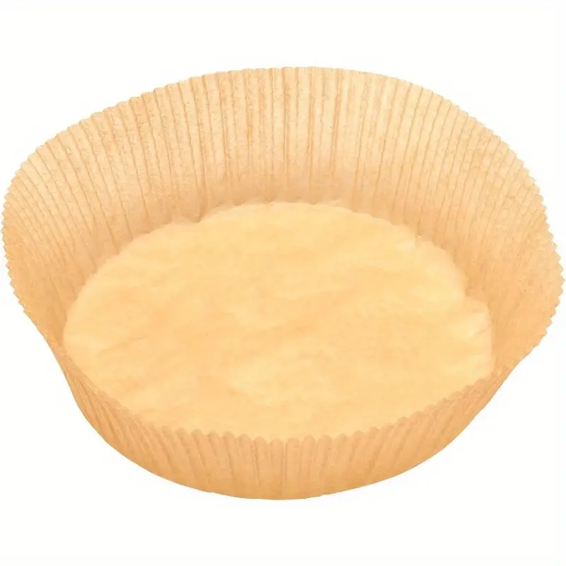 100-pack of round baking liners made from , greaseproof silicone paper, suitable for cakes and pies, as air fryer liners., used as covers, oven cups, roasting folds, meat, vegetable, and fruit preparation, paper pans for an ideal gift item., hanging cart application, baking trays. kitchen cooking, waterproof and disposable, vacuum trays. Product details 4