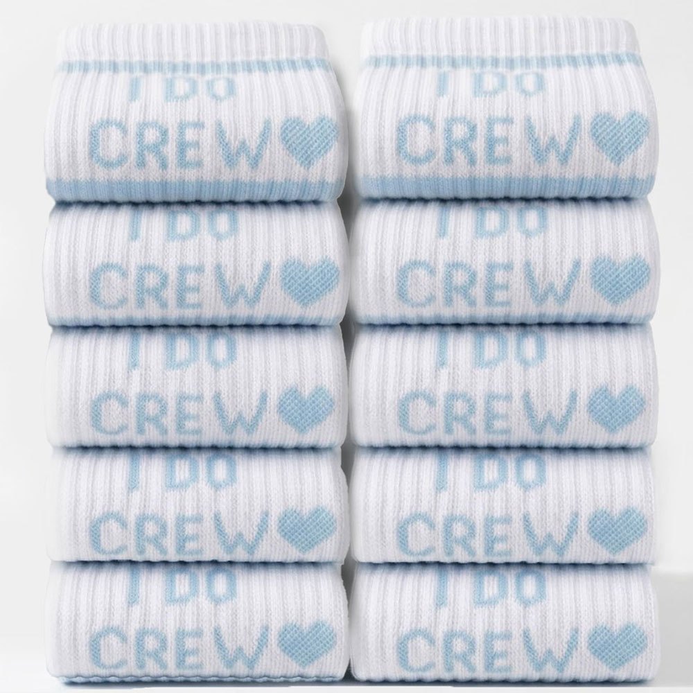 TEMU 10 Pairs Of "i Do" Themed Wedding Socks With "" Designs, Suitable For Bridesmaids' Gifts, Bridal Shower Parties, Bachelor Parties, Photo Props,