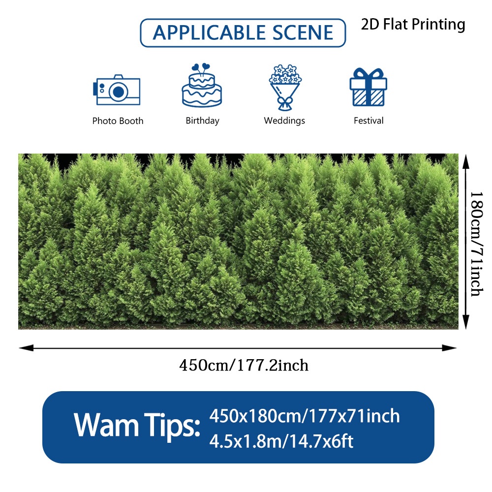 TEMU 1pc 1pcs 1pc Suitable For Decorative Fence & Wall Banner - Evergreen Hedge Panel With Fixing Rope, Wind Shielding Screen, Polyester Fiber Panel