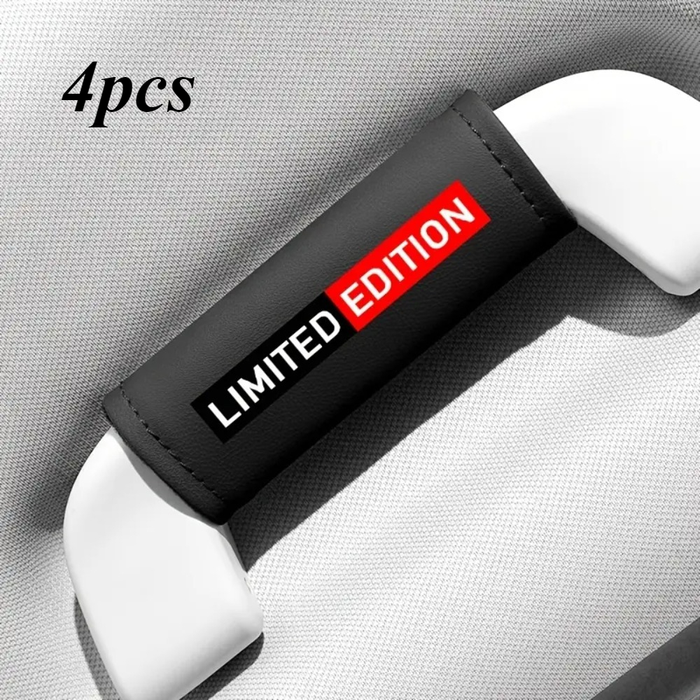TEMU 4pcs Car Interior Additions, Roof Armrest Decoration Protection Cover, Car Interior Ceiling Interior Handle Protection Cover, Fashionable Car