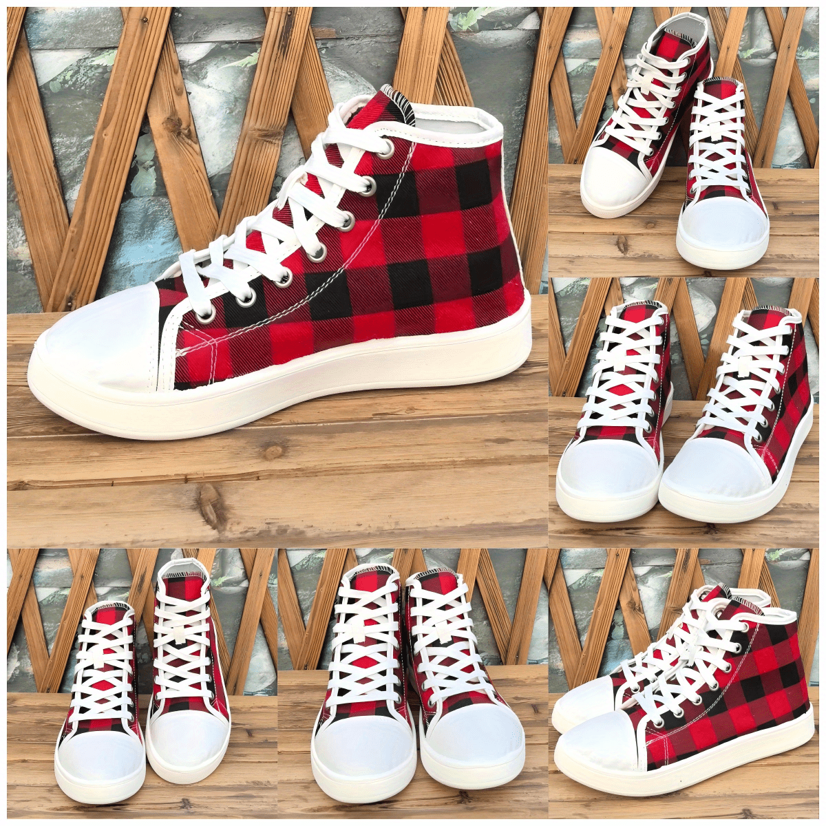 Sneakers, Women's High-Top Lace Skate Shoes with 2D Print - Premium Series, Fashionable and Design. Simple yet Elegant Style That Is Lightweight, Comfortable, Breathable, Moisture-wicking; Essential for Students During Back-to-school Season or