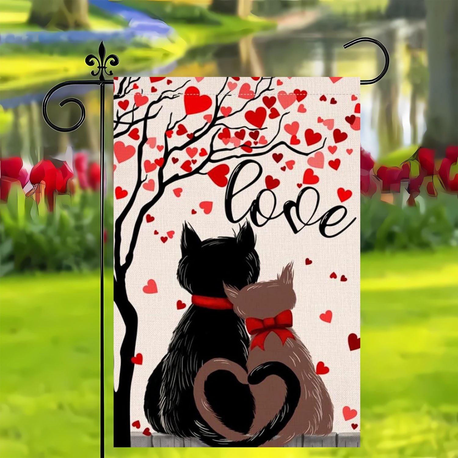 

1pc Double- - Cat Couple , -, , No , For & Decor, For 's Day, Easter, , & New