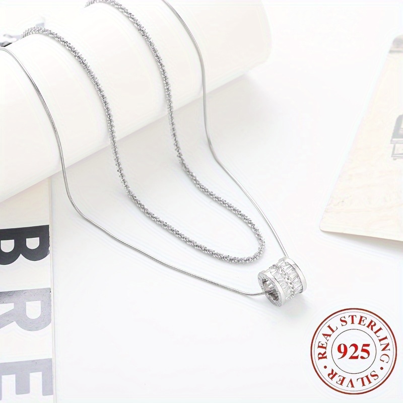 S925 Sterling Silver Double Collarbone Chain Necklace