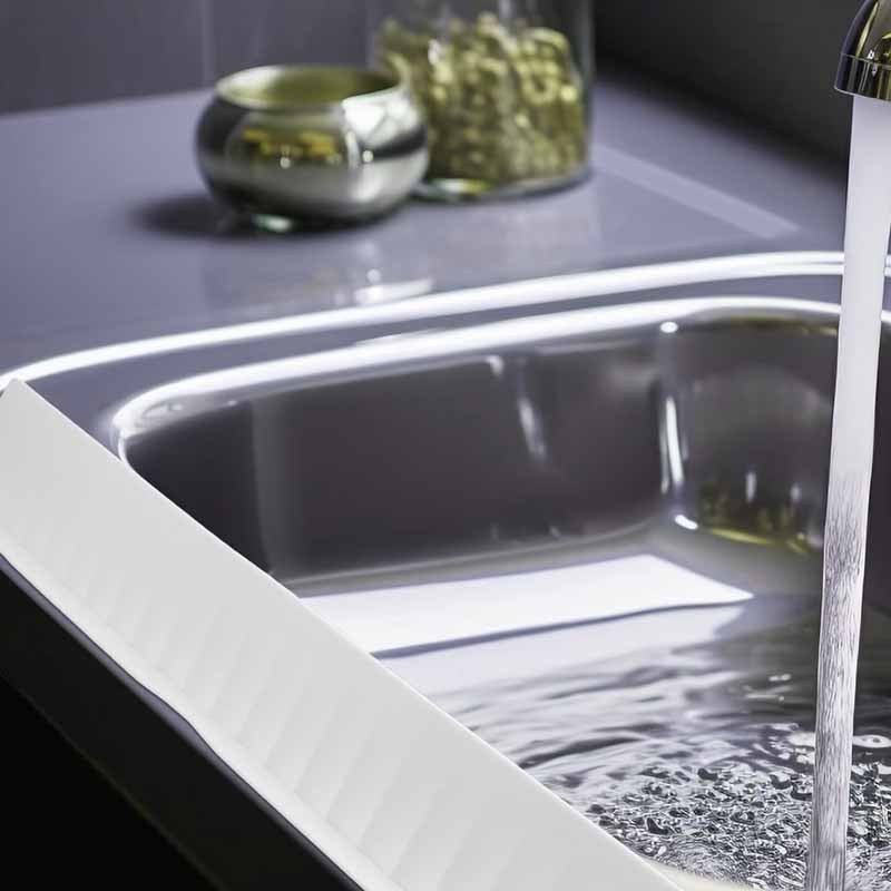 1pc silicone water blocking board for kitchen sink countertop splash proof partition for raised sinks autumn winter storage christmas halloween gifts Product details 6