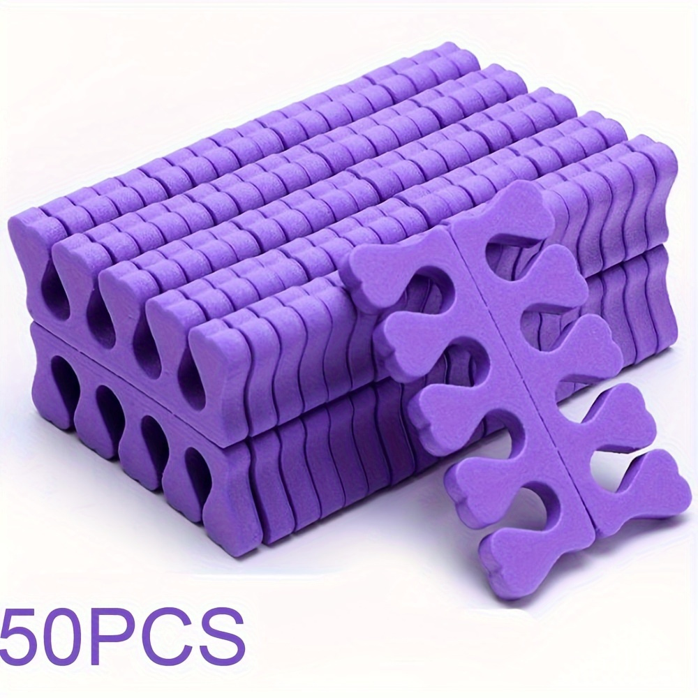TEMU 50 séparateurs d'orteils de cœur en éponge souple - Outils et accessoires de manucure confortables, isolateurs de pieds odeur pour la manucure,