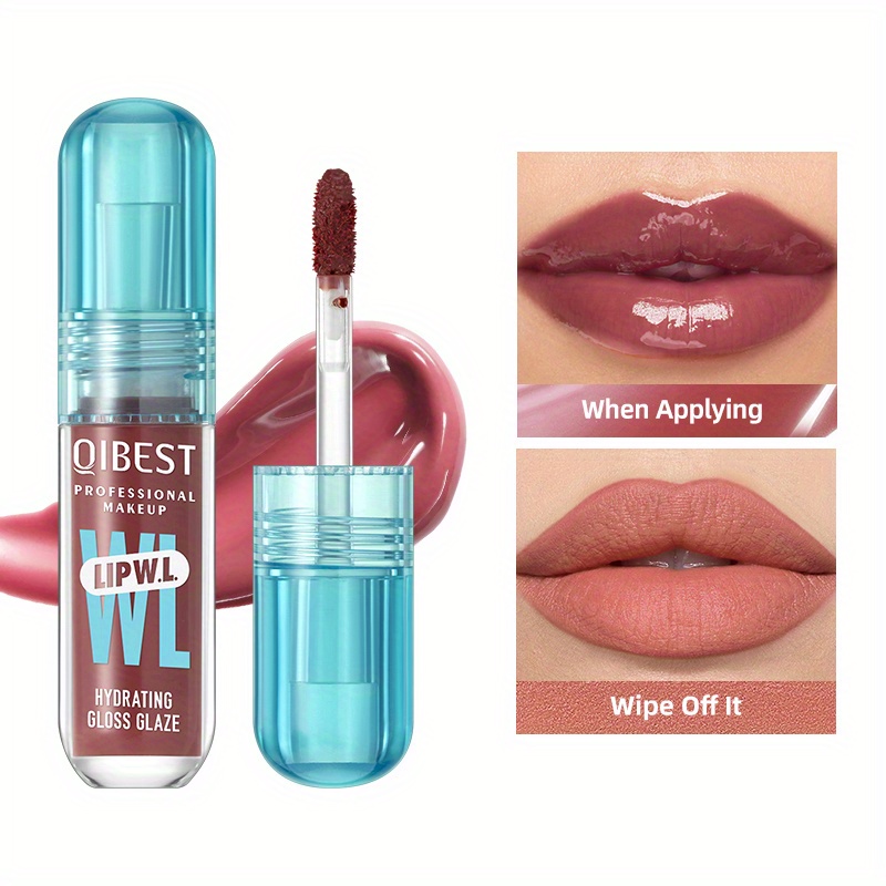   gloss lip glaze offers long   that doesnt   fade   a   effect with a plump mirror like end