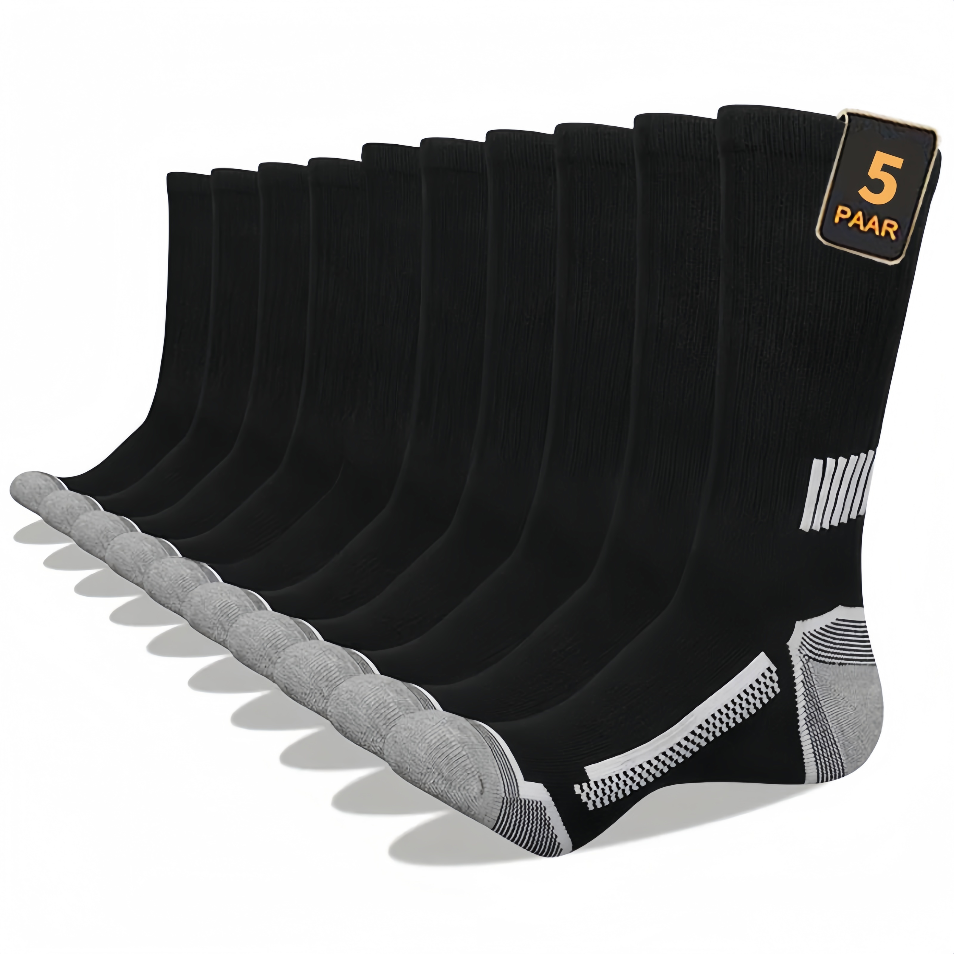 TEMU 10pcs/5 Pairs Men's Long Socks, Autumn Socks, Men's Athletic Socks