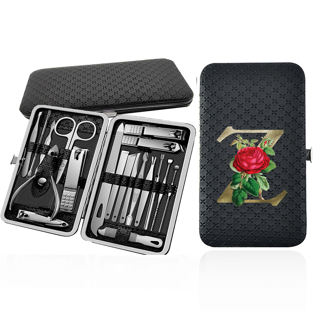 19pcs Professional Nail Clipper Set with Care Tools