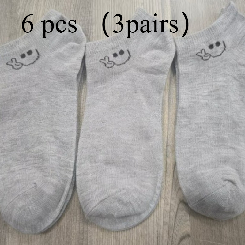 TEMU 3 Pairs Easy Design Women's Calf Socks, Comfortable Breathable Unisex Ankle Socks, Classic Solid Colors, Black, White, And Gray, Suitable For