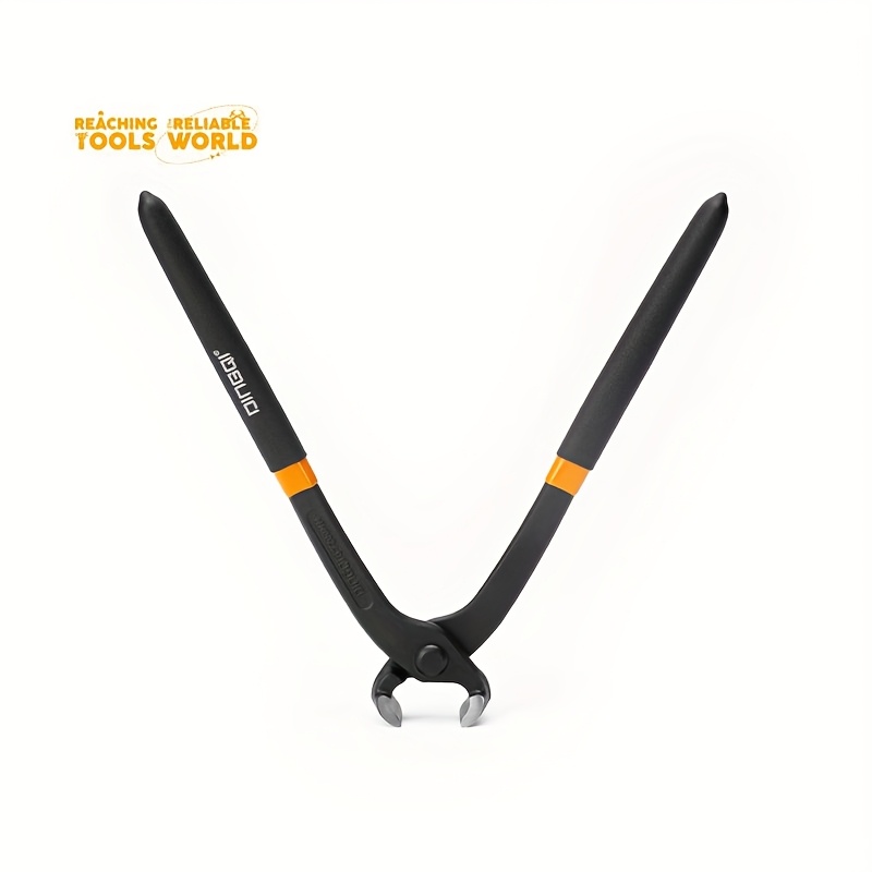 TEMU 1pc 8-inch Industrial-grade Non-slip Shockproof Handle Pliers - Heavy-duty Steel Wire Cutter, Nail Puller, Nut Clamp & Locking Clamp, For