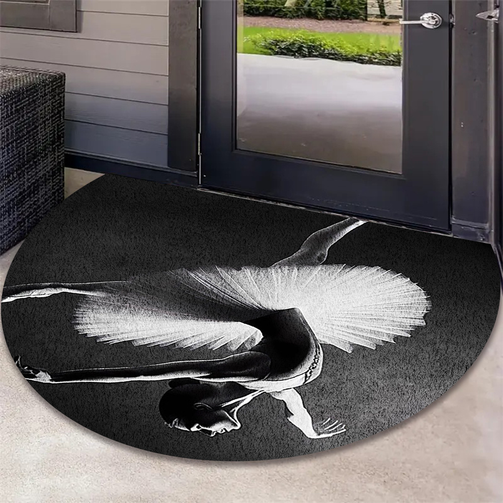 TEMU 1pz Tappetino da a per Balletto - Design di Ballarina in e con Orli Morbidi Simili ad Atterraggi, Copertura Pavimentale Lavabile in Macchina per
