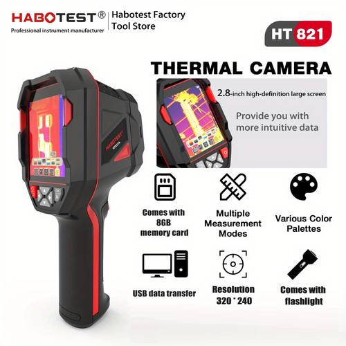 ht821a handheld thermal imaging camera thermal imaging camera dual optical fusion for home hvac electrical plumbing leak detection and mechanical maintenance