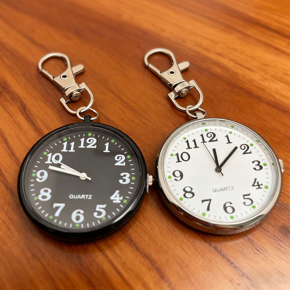 TEMU 2pcs/set Keychain Watch Set, Simple Nurse Watch, Outdoor Backpack Watch Set 2pcs
