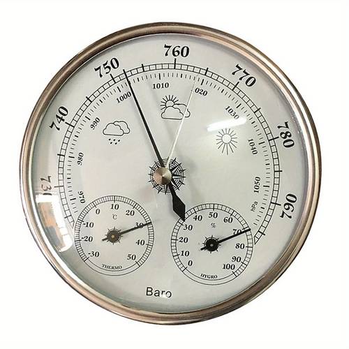 130mm 기압계 온도계 습도계 기압계 필름 금속 박스 기압계 130bth9392