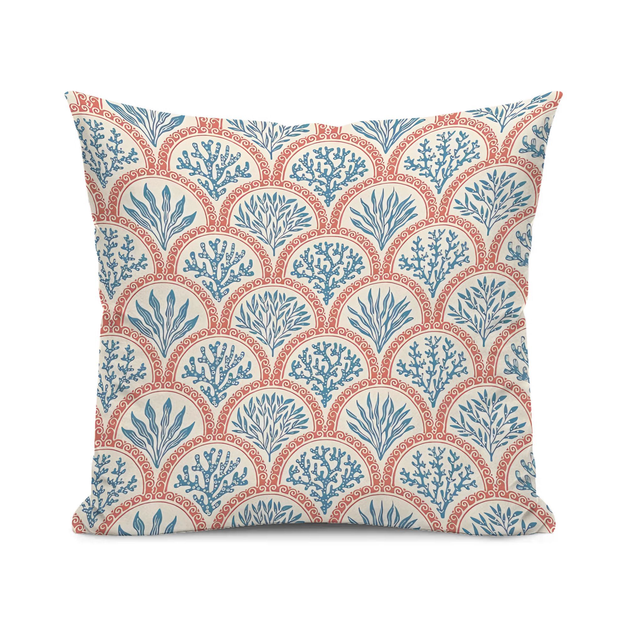 TEMU Cojines y fundas de almohada para sofá de estilo chino coral colorido