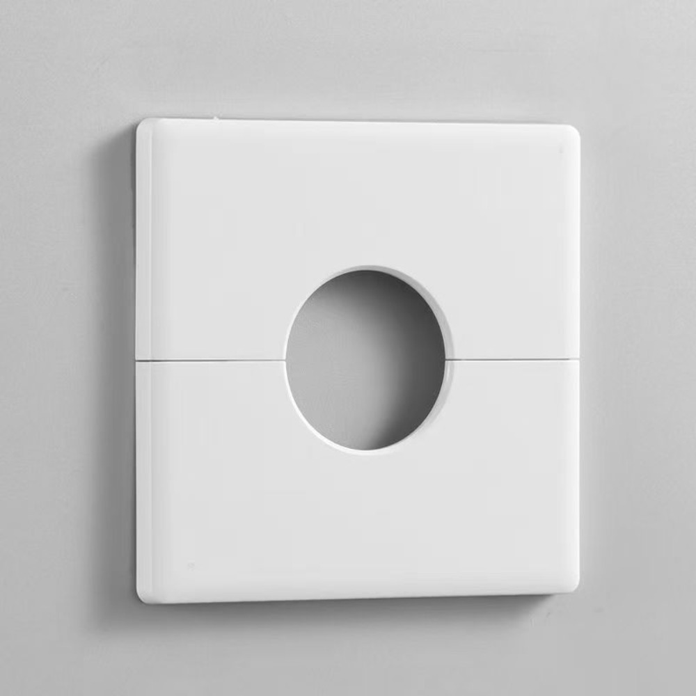 TEMU 1/3er-Set (Weiß, Grau, Golden) Dekorative Wandklappe aus ABS-Kunststoff, 1,26-Zoll selbstklebende quadratische Rohrabdeckung – Klassischer Stil,