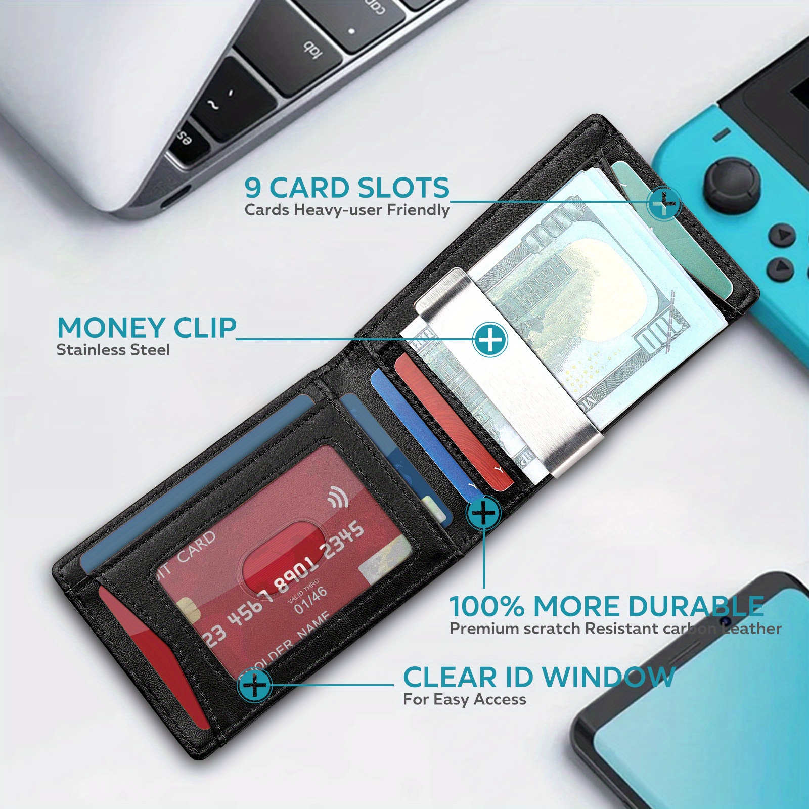 rfid protection wallet sold on Temu United States