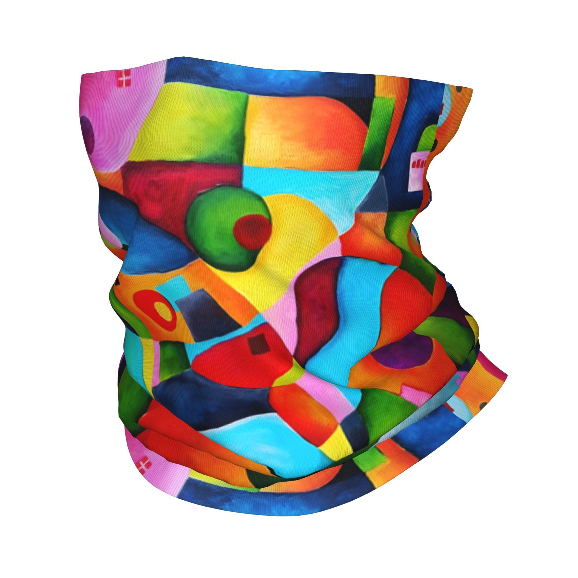 TEMU 2d Print Design The Color Of Printed Headscarf - Polyester Knitted Neck Scarf, Purpose Headwear For Fishing And Winter, Suitable For Men And