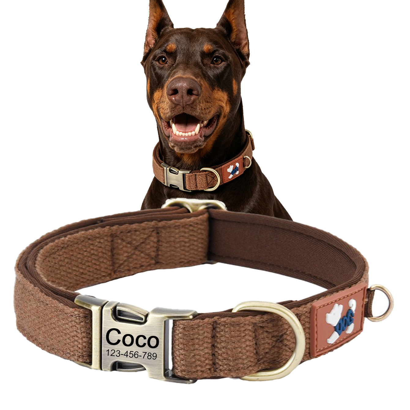 Vintage-Style Dog Collar, Wear-Resistant and Durable