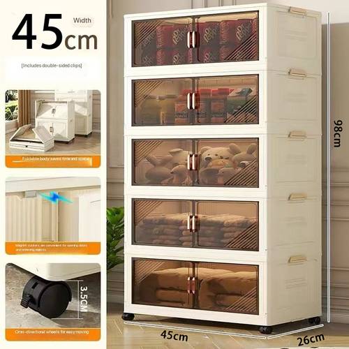item picture collapsible storage bins with wheels featuring four layers a foldable design and a lid heavy duty organizers are stackable and ideal for saving space in your home closet garage and bedroom
