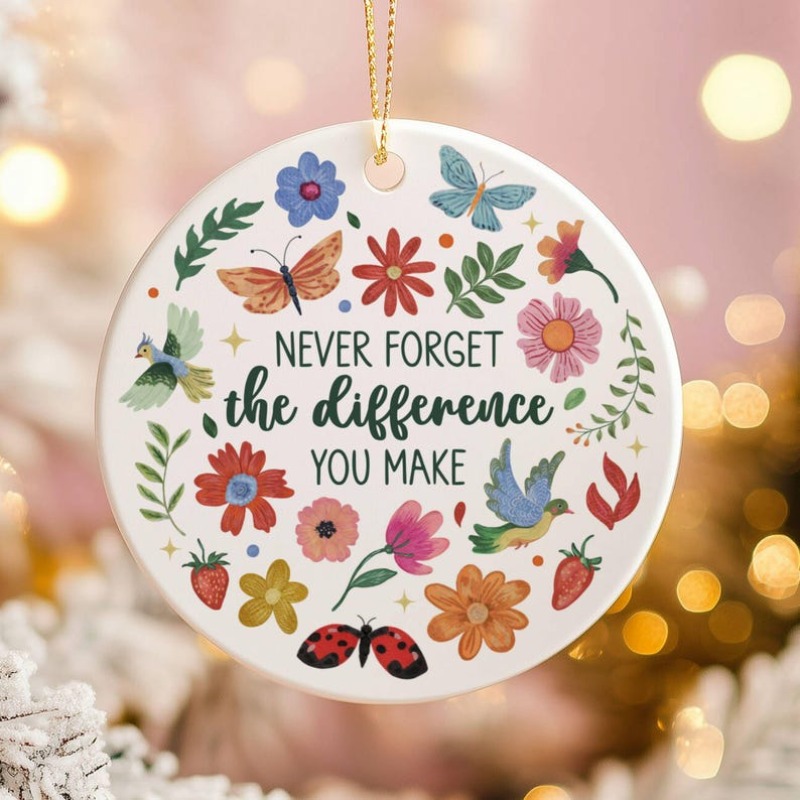 TEMU 2d Flat, Teacher Appreciation Ornament | You Make | Christmas Ornament Gift For Teachers, Slps, Counselors