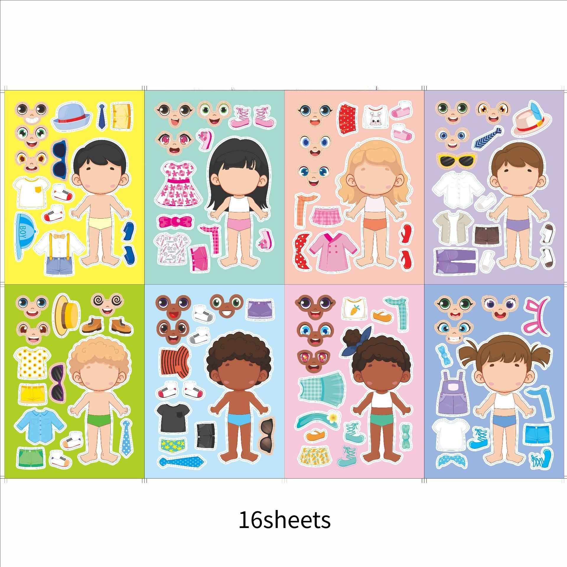 Image of Stickers For Clothing, Perfect For Parent-child Interactive Puzzles, Help Dressing Habits, Great As Holiday Party Gifts, And Used To Decorate Balloons, Presents, Fridges, Books, And More
