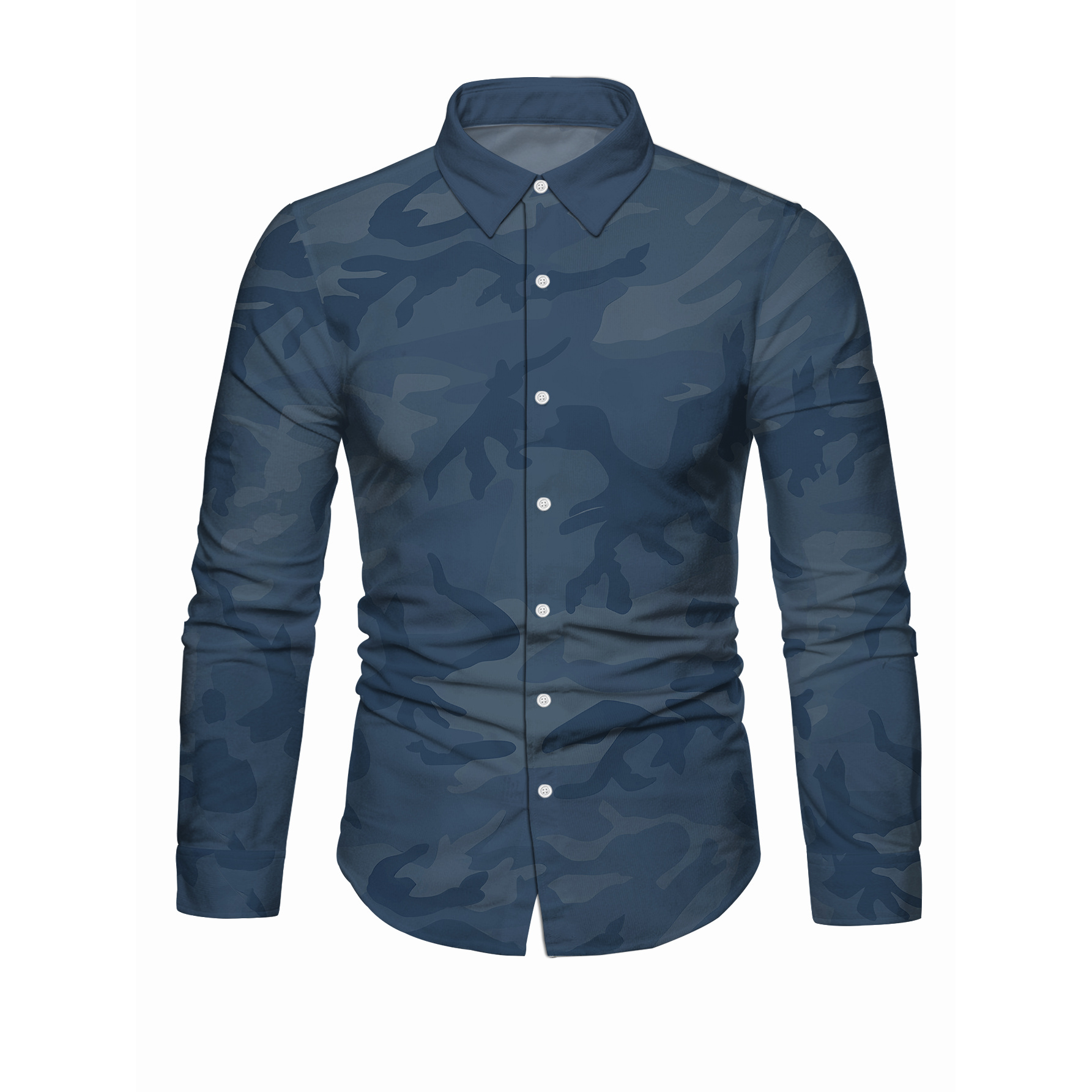 blue camo dress shirt Military Fighter Jet Navy Camo Blue Button Up Shirt main image 1