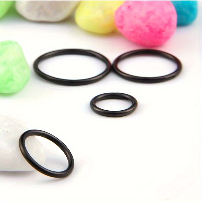 TEMU 4pcs Stainless Steel, Hypoallergenic, Unisex Body Piercing Rings Suitable For Nose Rings, Earrings, Lip Rings, And Nose Septum Rings Nose Ring -