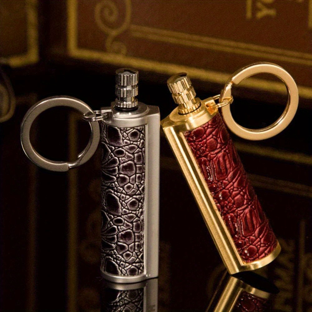 flint fire starter keychain metal matchstick   fire starter gear permanent match lighter portable metal keychain mens gift for outdoor camping hiking   Product details 2