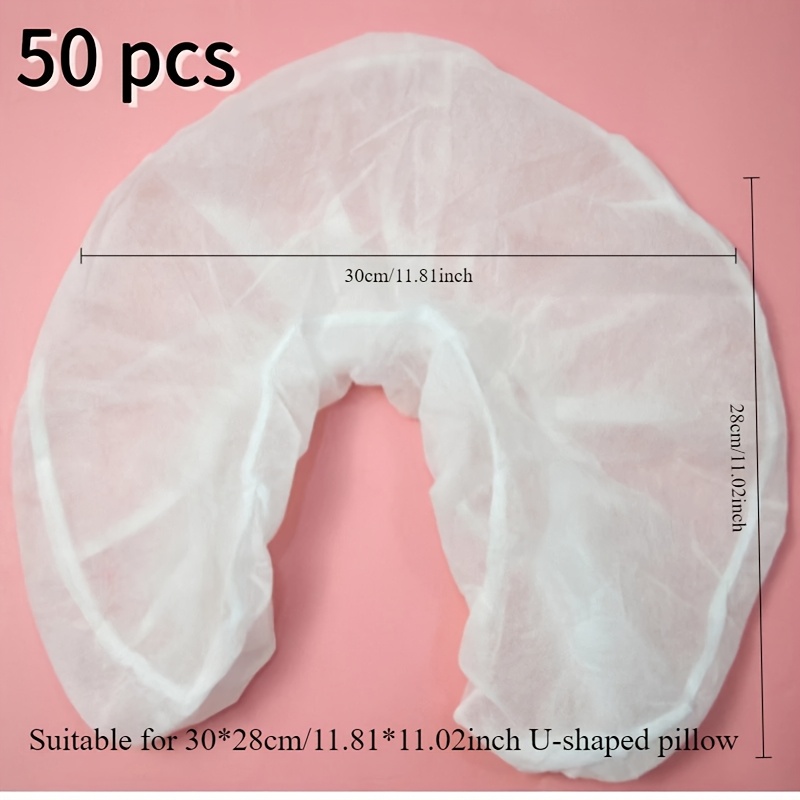 Disposable Headrest Cover, U-shaped Face Pillow Cover, Non-woven Spa Cover, Massage Headrest Protective Cover, Elastic Headrest Cover, Sanitary Spa Additions, Disposable Face Pillow Protective Cover