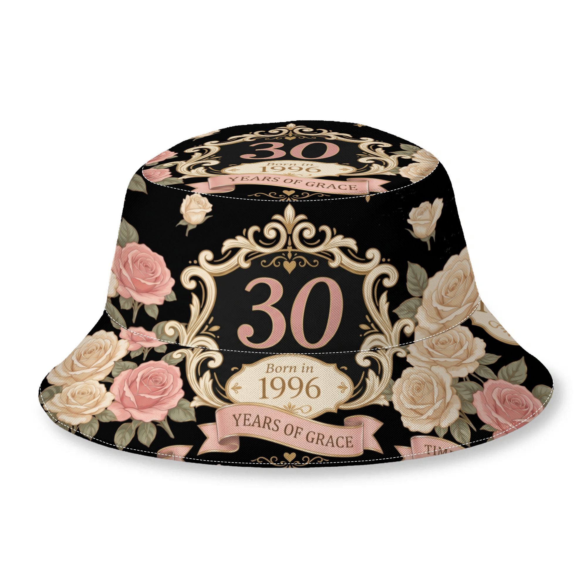 TEMU 1pc Bucket Hat Vintage 1996 30 Years 30th Birthday Gift Outdoor Caps For Men Women Bucket Hat