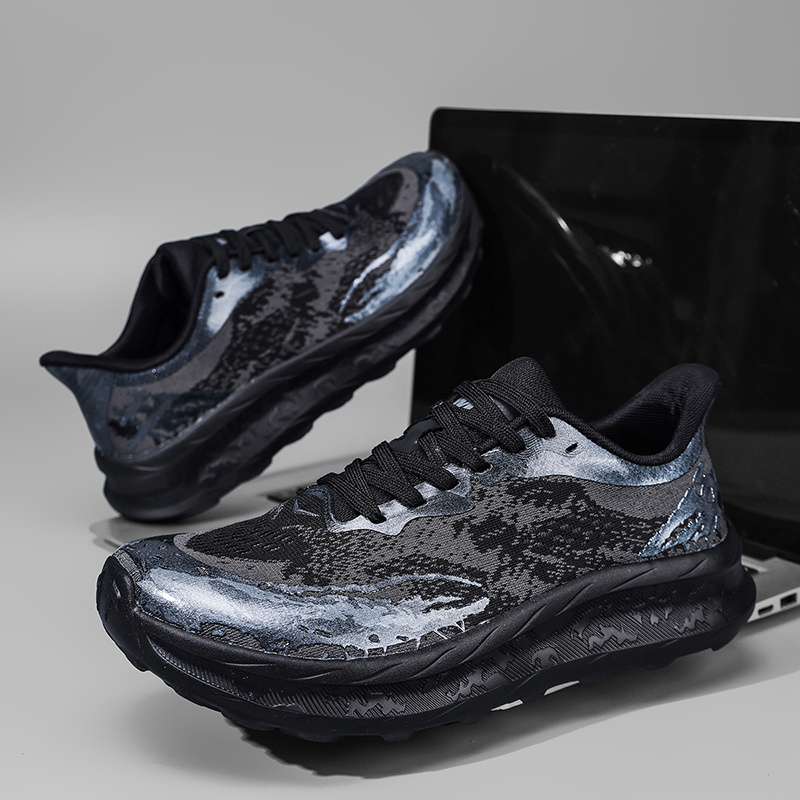 High-Quality Knit Upper Wide-Toe Sports Shoes