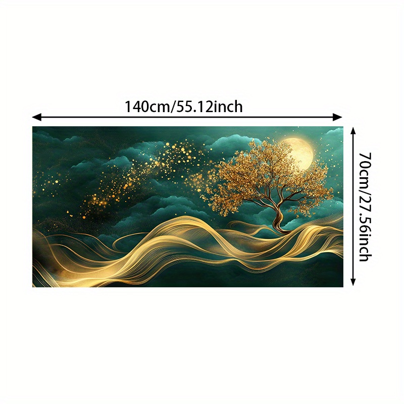 TEMU 2d Flat, 2d Flat, 1pc 2d/flat Frameless Canvas 2d/flat Frameless 27.56 X 55.12 Inches / 70 Cm X 140 Cm Frameless Modern Abstract Line Canvas Art