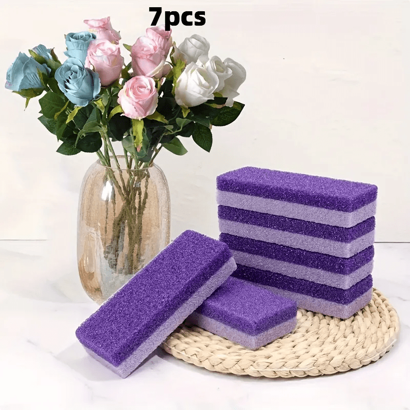 TEMU 7pcs Reusable Foot Scrub Sponge, Foot Brush Set- And Revitalizes Tired Feet,great Gifts For Father's Day, Weddings, Parties, Graduation Season,